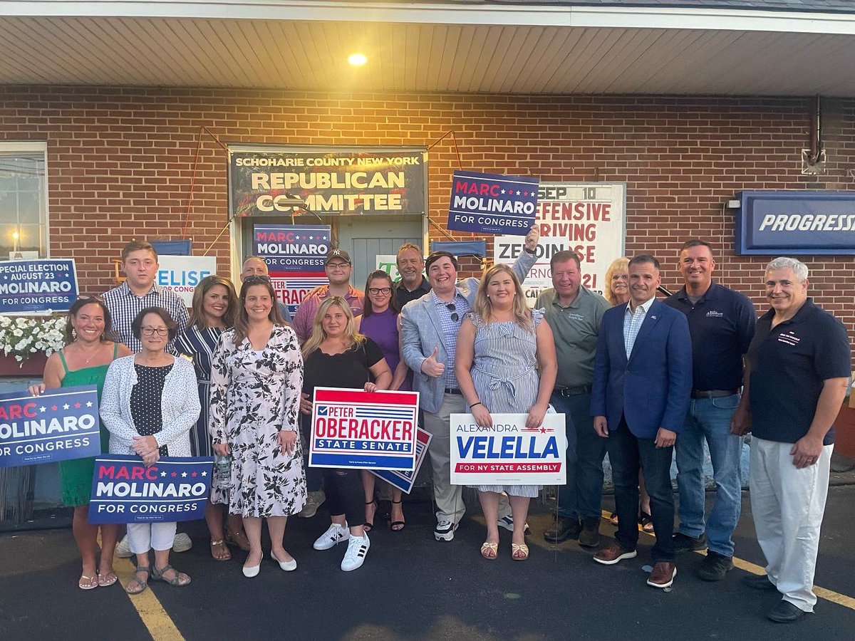 yrsdelco's tweet photo. You could feel the energy last night at the Schoharie County Republican Committee’s “Get Out The Vote Rally” in Cobleskill! 

There’s no doubt about it - we are READY to knock some doors, make calls, and VOTE on 8/23 23rd to #SaveOurState! #MarcForUS #PeterForSenate #LeadRight https://t.co/q2N4K1N6eV