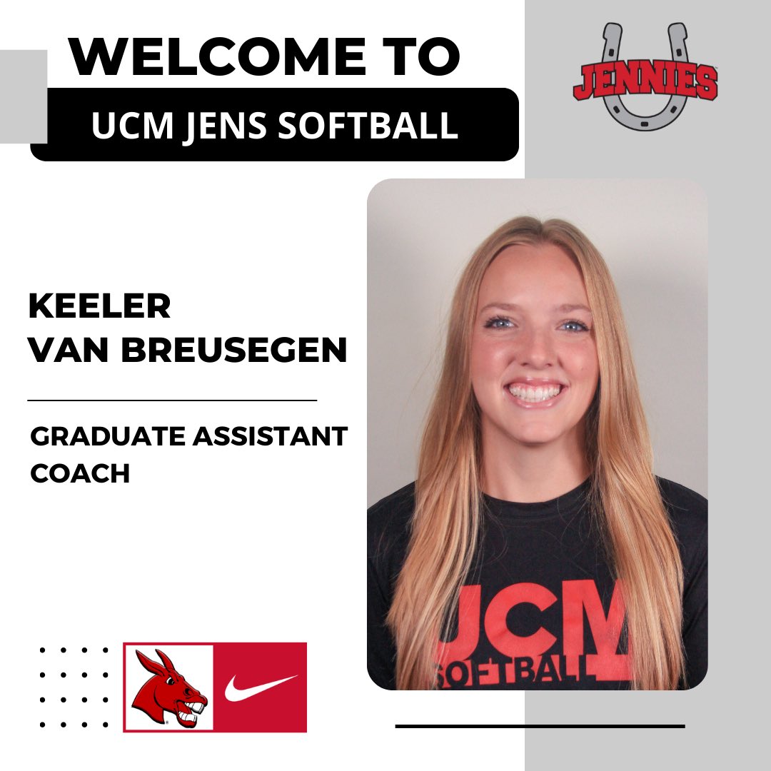 Jennies Softball (@ucmjenssoftball) on Twitter photo Welcome to our Jens family <a href="/keelervanb/">Keeler van Breusegen</a>!! We are excited to have you on our staff 🥎🐴 Welcome to our Jens family <a href="/keelervanb/">Keeler van Breusegen</a>!! We are excited to have you on our staff 🥎🐴