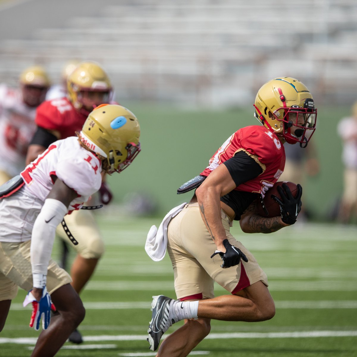 FOOTBALL | <a href="/MSUTexasFB/">Midwestern State Football</a> battled in a second scrimmage Saturday morning at Memorial Stadium. #StangGang