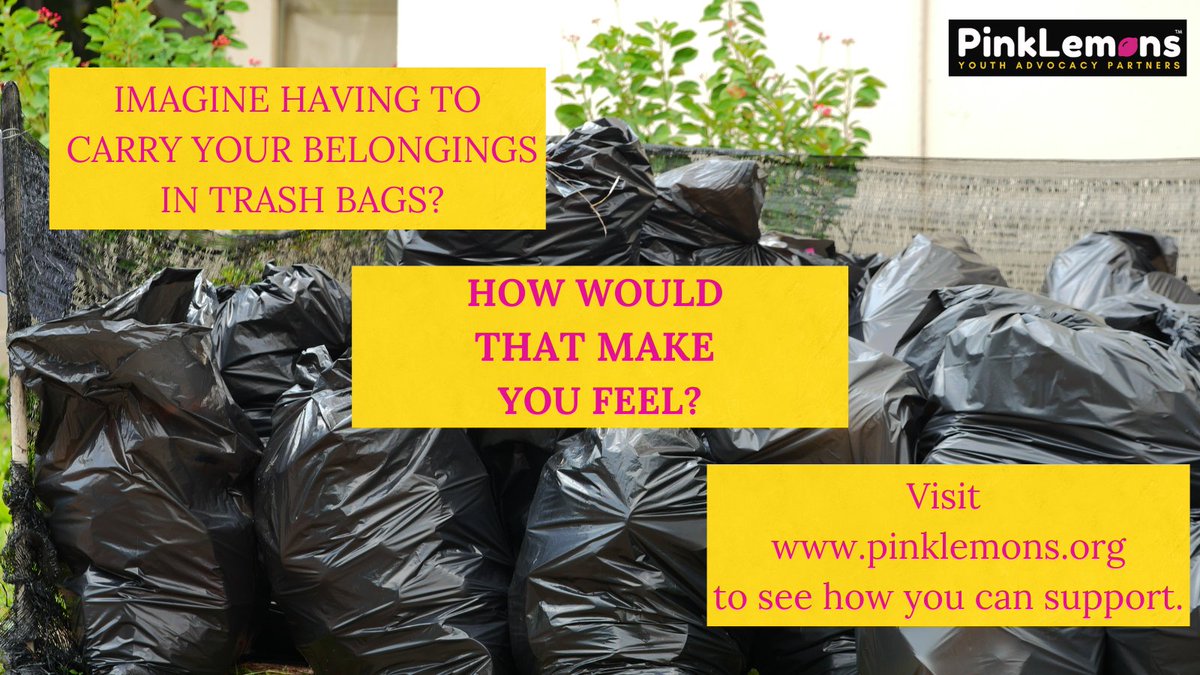 Imagine having to carry your belongings in trash bags. How would that make you feel?

Visit our fundraising page and help us replace trash bags with suitcases.
