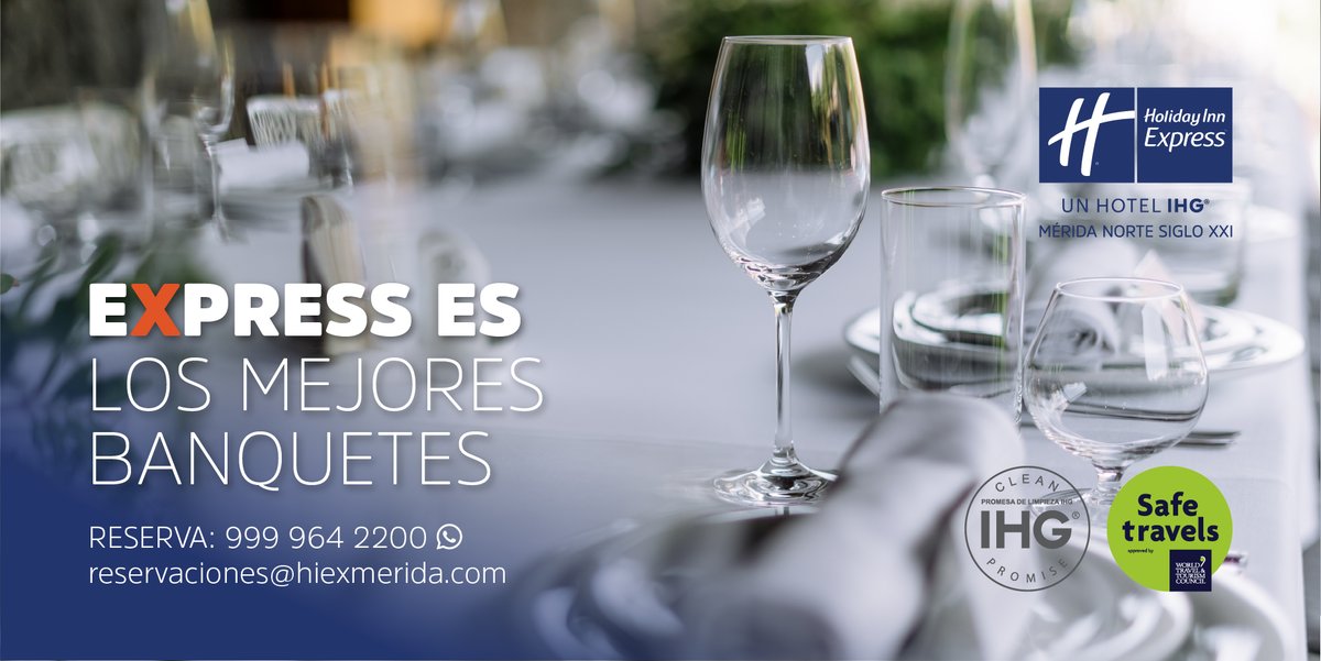 hiexmerida's tweet photo. Asegura el éxito de tu evento con nuestro servicio de banquetes. 

Contáctanos: 999 964 2200
👉 https://t.co/1SmHDpfyjP
Nuestras promociones: https://t.co/yUAejPK1Q7

#SafeTravels #HolidayInnExpressMérida 
#HotelesIHG #Mérida #Yucatán #IHGWayOfClean #hotel #hotels https://t.co/RVo9eKIXVw