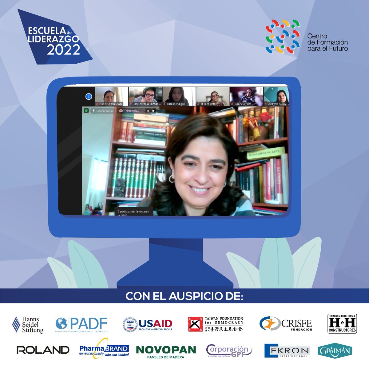 FundacionFidal's tweet photo. Contamos también con la presencia de @Claudia Arteaga, docente de Comunicación 🗣: “Debemos trabajar liderazgos sinceros, transformadores, decididos y con visión de futuro”.
Con el auspicio de: #Pharmabrand, #CRISFE,
@Roland_ec, #Ekron, #Novopan. https://t.co/YfoDZwxGgP