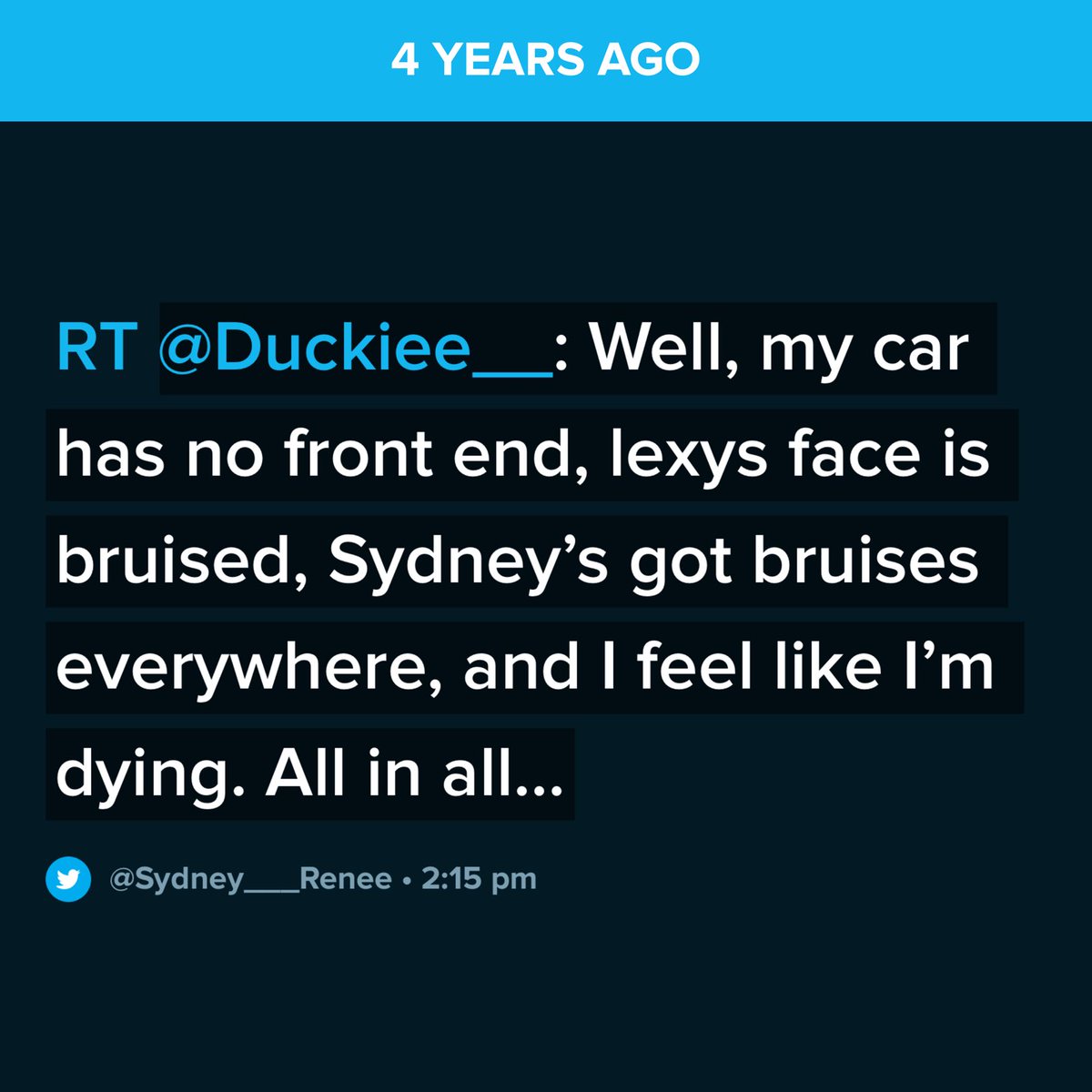 Sydney___Renee's tweet photo. This day still gets me😂 https://t.co/TPas3ysXqO