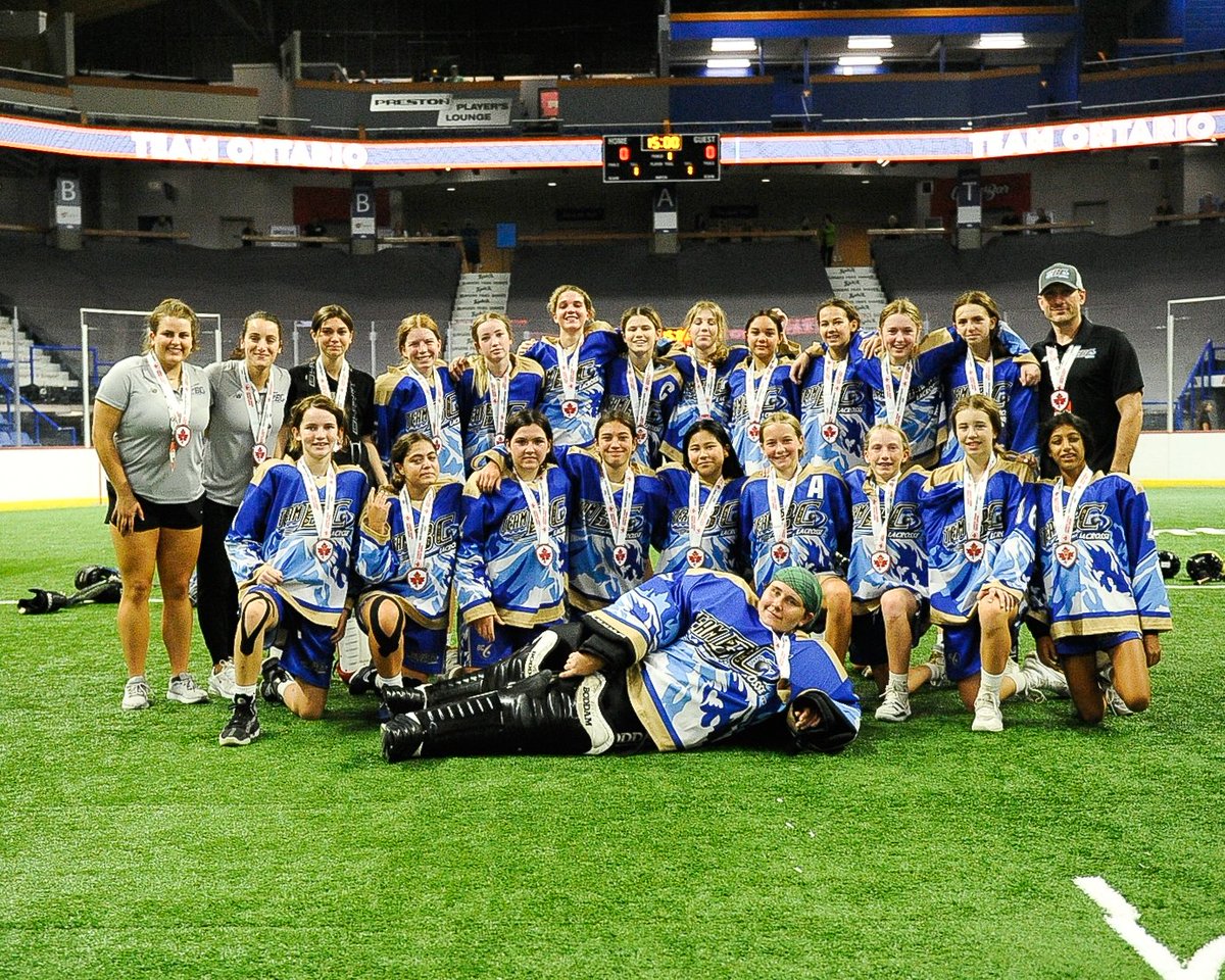 LangleyEvents's tweet photo. Congratulations to @TeamOntarioLax who have captured the Rose Engemann Trophy as the 14U Female Box Lacrosse Champions. @BCLacrosse takes silver and @LacrosseNS the bronze https://t.co/NqVtGHV94Q