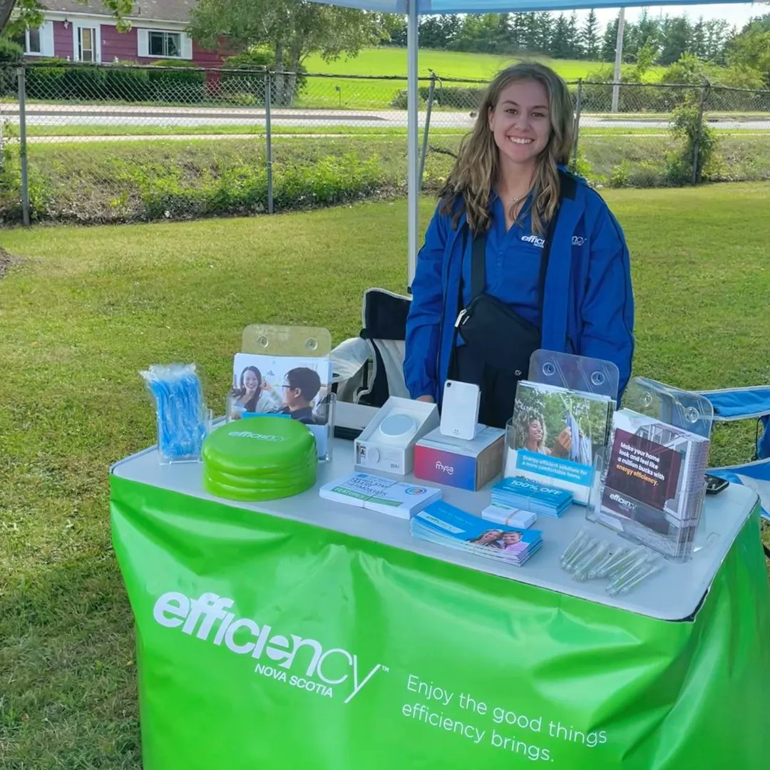 CleanFoundation's tweet image. “Having the opportunity to engage with locals across the province and share what I have learned about saving energy is one of the best parts about my role as a #cleanleader!” 
 
Carly Blair, EfficiencyOne, Community Outreach Coordinator.