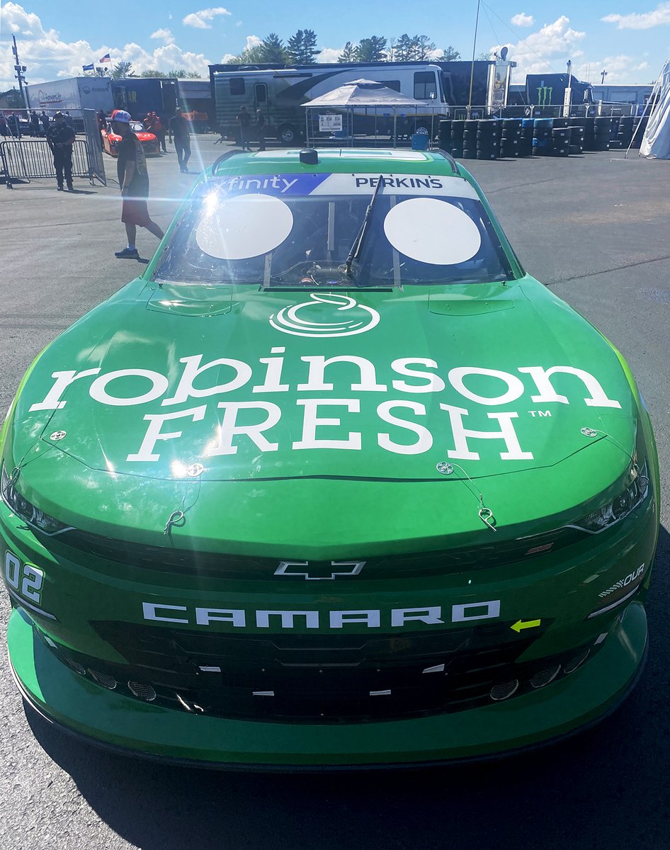 WeSpeakFresh's tweet photo. It’s race day! Great to see the Robinson Fresh brand on the track at the @NASCAR_Xfinity series race. Best of luck to @BlainePerkins21

#NASCAR #XfinitySeries https://t.co/BvSZ8PJGlu