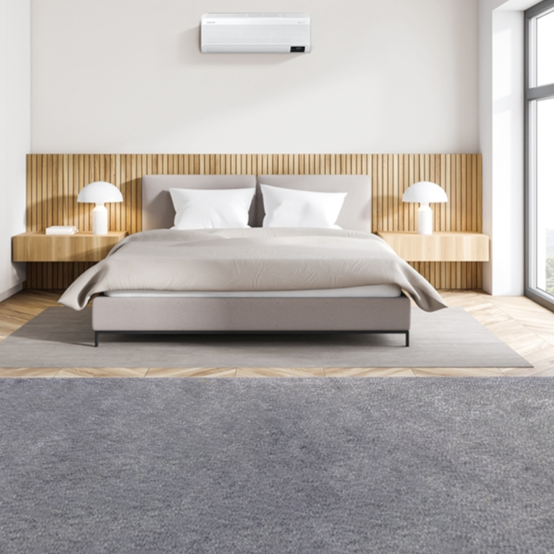 SamsungSA's tweet photo. The wind's picking up 💨, stay home 🏠, warm and cosy 😊 with a #WindFree aircon.