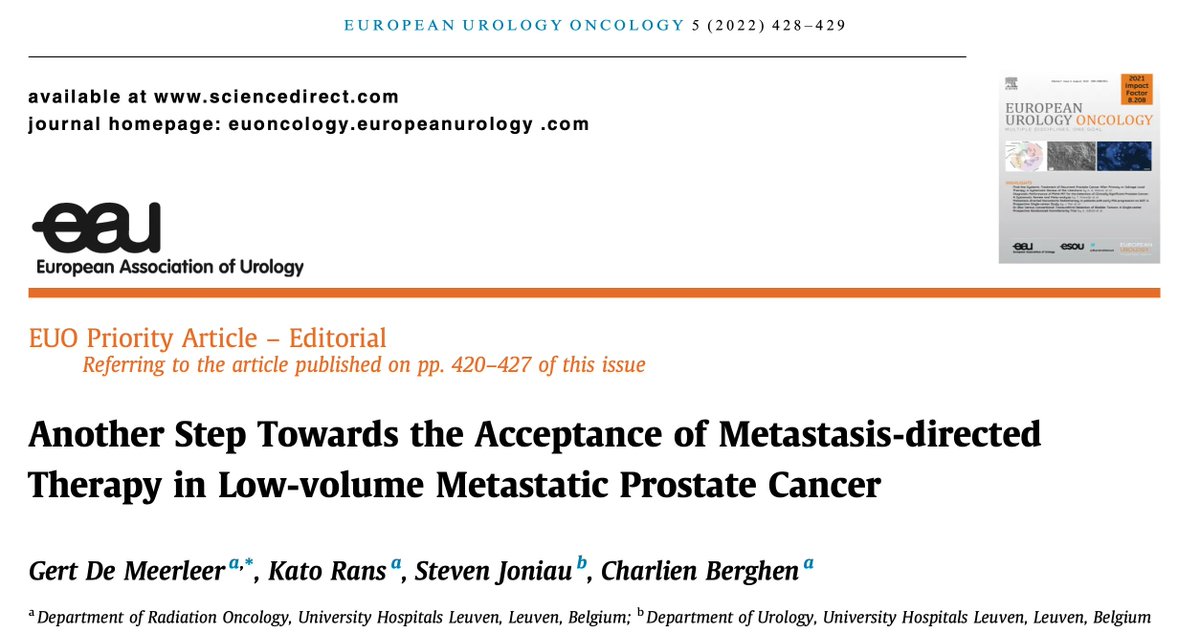 European Urology Oncology tweet media