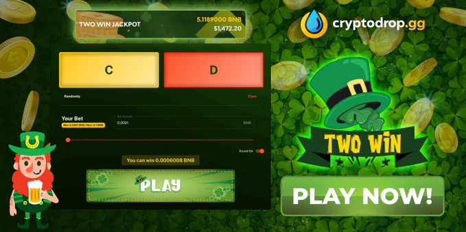 nftshalf's tweet photo. What are you waiting for? Try your luck with Two Win and trigger the 5.118 $BNB Jackpot https://t.co/GECW9oEEga https://t.co/YCvF1JgooQ
