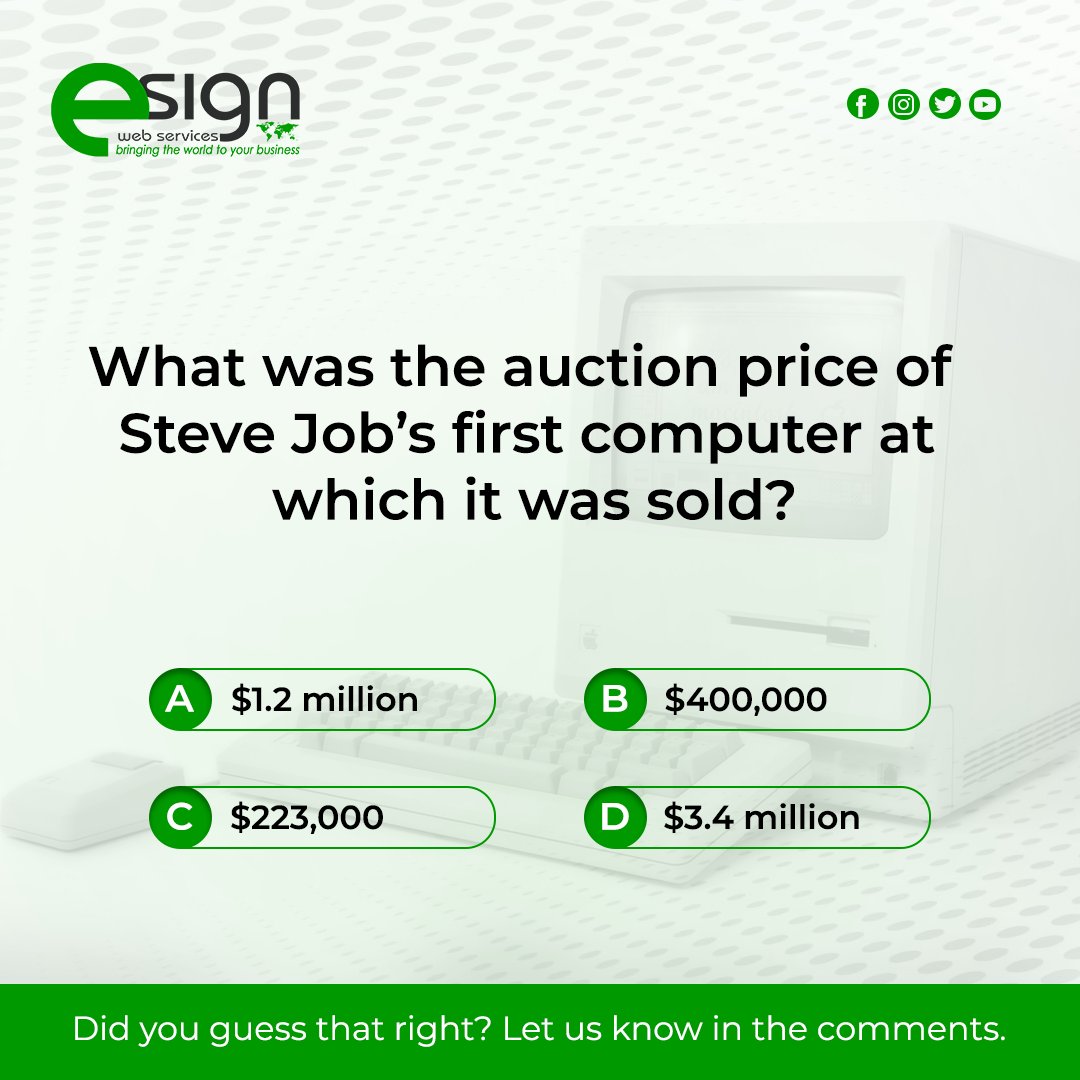 esignws's tweet photo. Did you guess that right ✅? Let us know in the comments ✍️.
.
.
#techlover #techlovers #techquiz #techlife #stevejobs #quiz #quizcompetition #quiztime #quizofinstagram #onewordanswer #digitalmarketing #digitalmarketingquiz #esignwebservices https://t.co/gy78tJTUVk