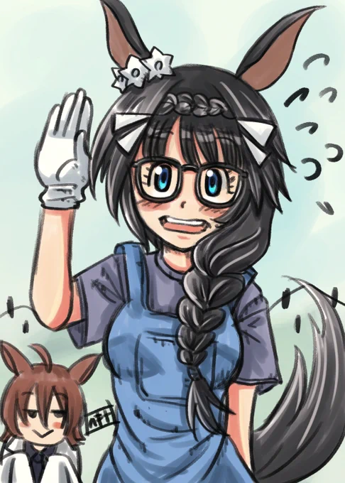 過去絵張らなきゃ(使命感)#夏休みはゼンノロブロイの絵が増えるらしい#ゼンノロブロイ#ウマ娘 