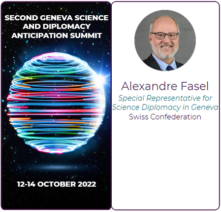 GESDAglobal's tweet photo. 8️⃣weeks to the #GESDA #Science &amp; #Diplomacy #Anticipation Summit! 📣We are excited &amp; proud to present our speakers! Today, meet @SwissAmbSciDip, Swiss Special Representative for Science Diplomacy in #Geneva at @EDA_DFAE

Programme &amp; details 👉https://t.co/dKJsSmuop2

#GESDASummit https://t.co/o4JrVjQh11