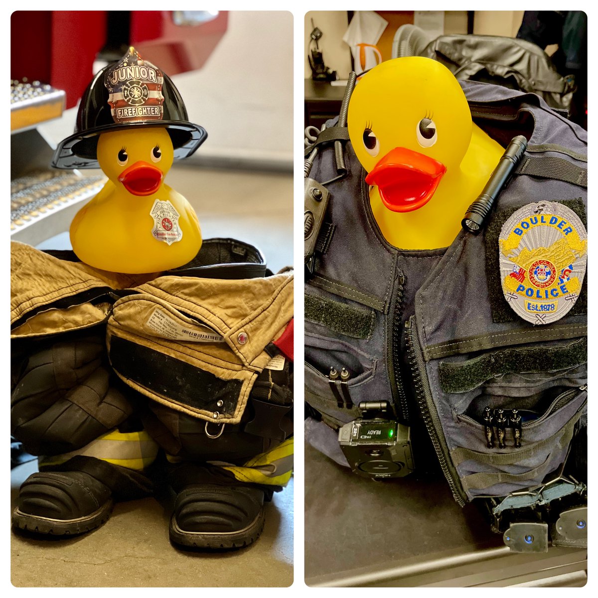 Have you sponsored a duck yet for <a href="/PLAYBoulder/">PLAY Boulder</a>'s Great Boulder Duck Race at <a href="/boulderparksrec/">Boulder Parks Rec</a>? There's still time for #whoworeitbetter (Hint: it's us 🚒🔥🦆)!

Sponsor a <a href="/boulder_fire/">Boulder Fire-Rescue</a> "Fire Quacker" here: bit.ly/FireQuackers
 
#duckrace #friendlycompetition #boulderfirerescue