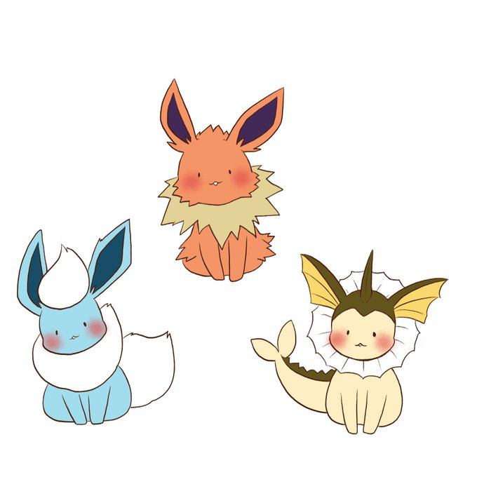 色違いこうだと面白いねってイラスト
3匹は色交換って感じで
ブラキとエフィは白黒って感じで 