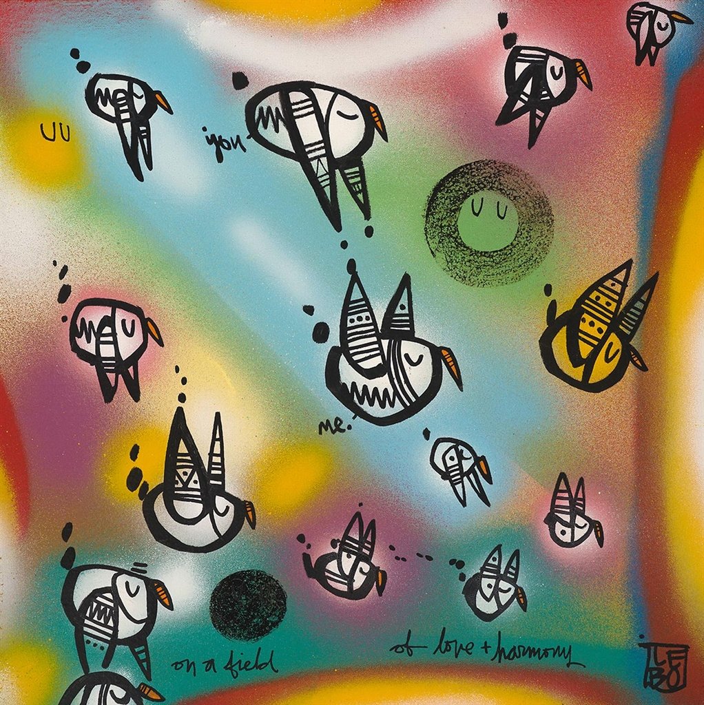 ParkWestGallery's tweet image. "On a Field of Love &amp;amp; Harmony" by Lebo @LeboArt #loveart #love #lebo