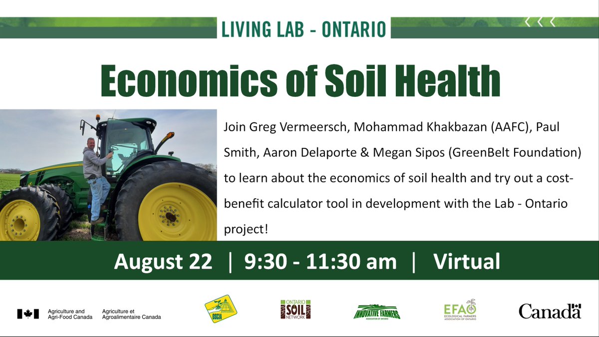 SoilNetwork's tweet image. Want to calculate your very own cost-benefits of your soil health practices?  Join us on Monday to try out our cost-benefit calculator and wrap your brain around the economics of soil health! ow.ly/RxkS50KmSqQ