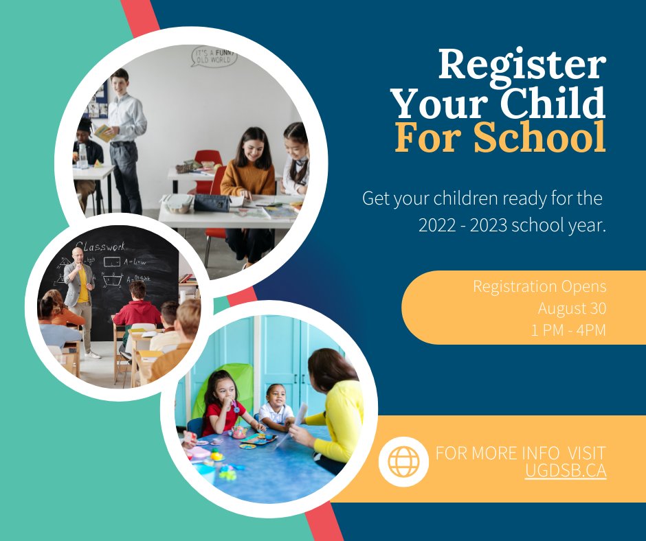 As the new school year quickly approaches – and parents/guardians prepare backpacks and lunch bags – we want to ensure that all students living within the boundaries of the UGDSB are registered for school. Learn more about registration here: ow.ly/4lEG50Ki00w.