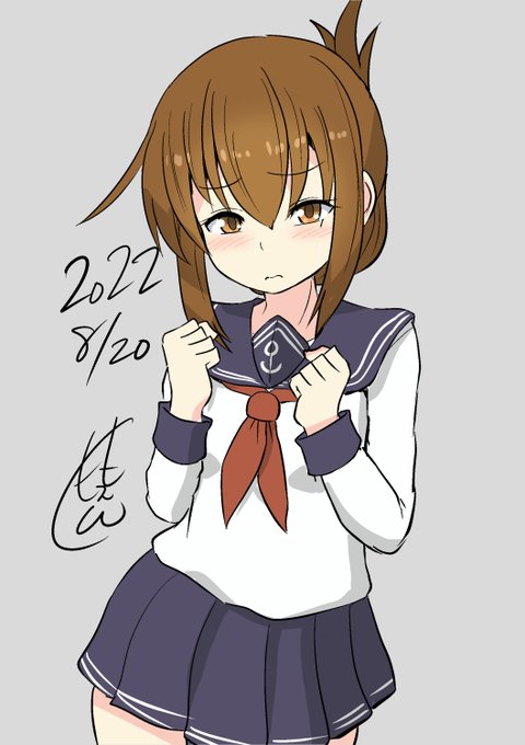 #艦これ版深夜の真剣お絵描き60分一本勝負
#艦これ版真剣お絵描き60分一本勝負_20220820 