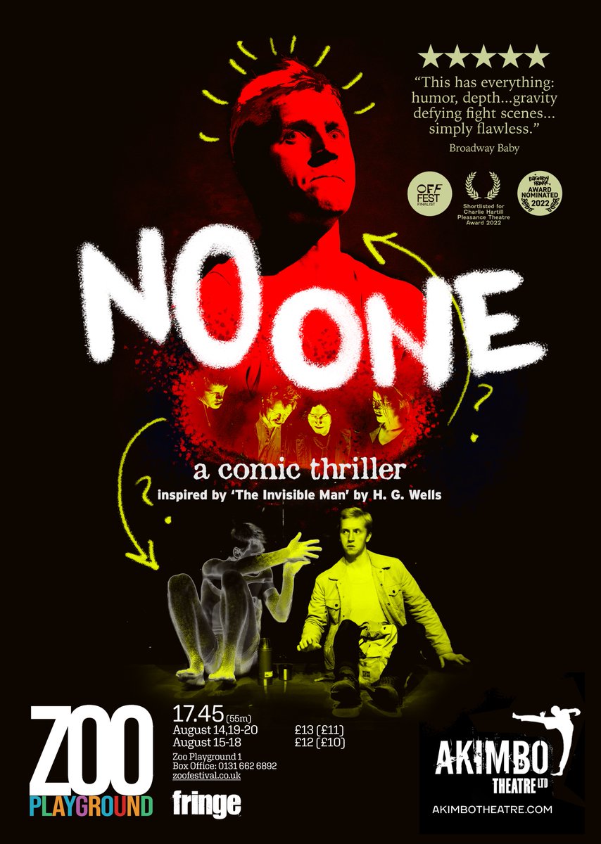 akimbotheatre1's tweet photo. Final show tonight! 
Please do come if you enjoy physical theatre, fights and comedy.
17h45 at ZOO Playground 1!
@ZOOvenues  @edfringe
  
#ZOO22 #ZOOvenues #EdFringe #EdFringefest https://t.co/GGOChx7ebh