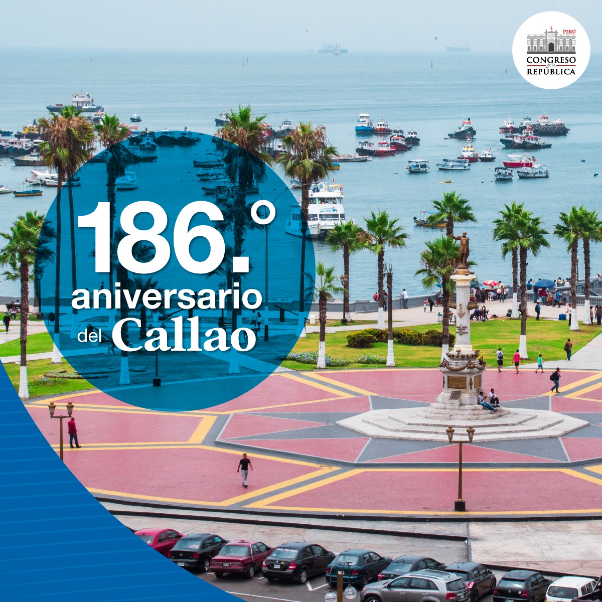 Saludamos a toda la población del Callao por sus 186.° aniversario