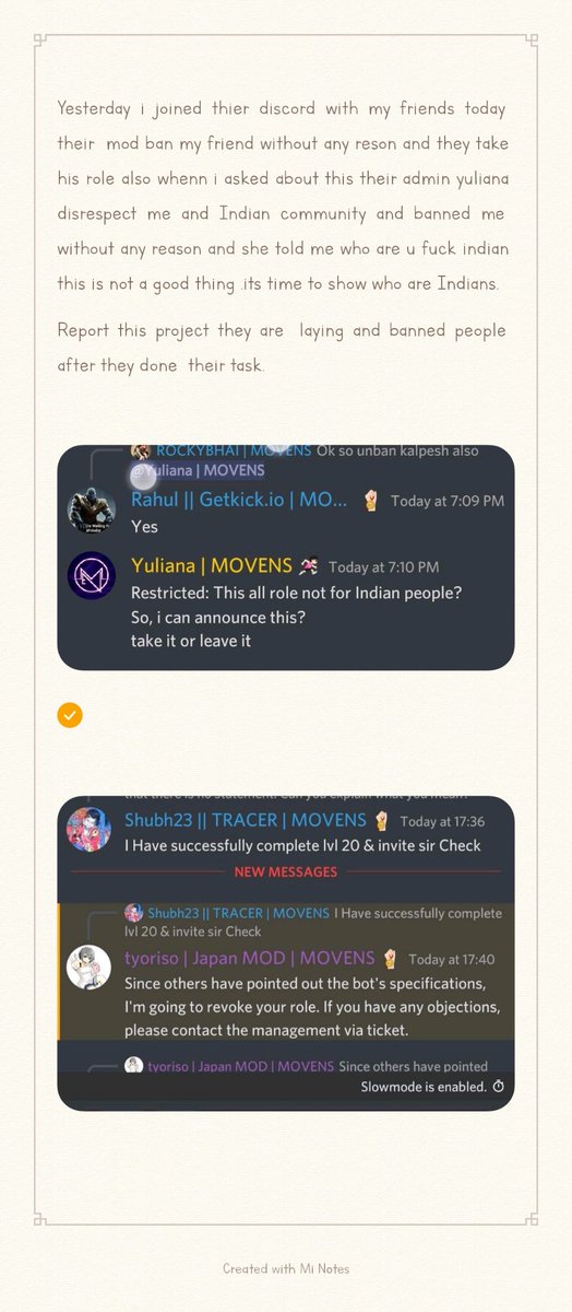 Jass82Mon's tweet photo. @LuxpadOfficial  @sahil3300 
Read my post i attached.
This project @movens_ is a scam their team is wrost. They disrespect Indian community without any reason this is not acceptable ,Report this  project .

#Indians 
#scam #Binance #KuCoin #Huobi #CZBinance #gate.io https://t.co/oaMBPwTxaJ
