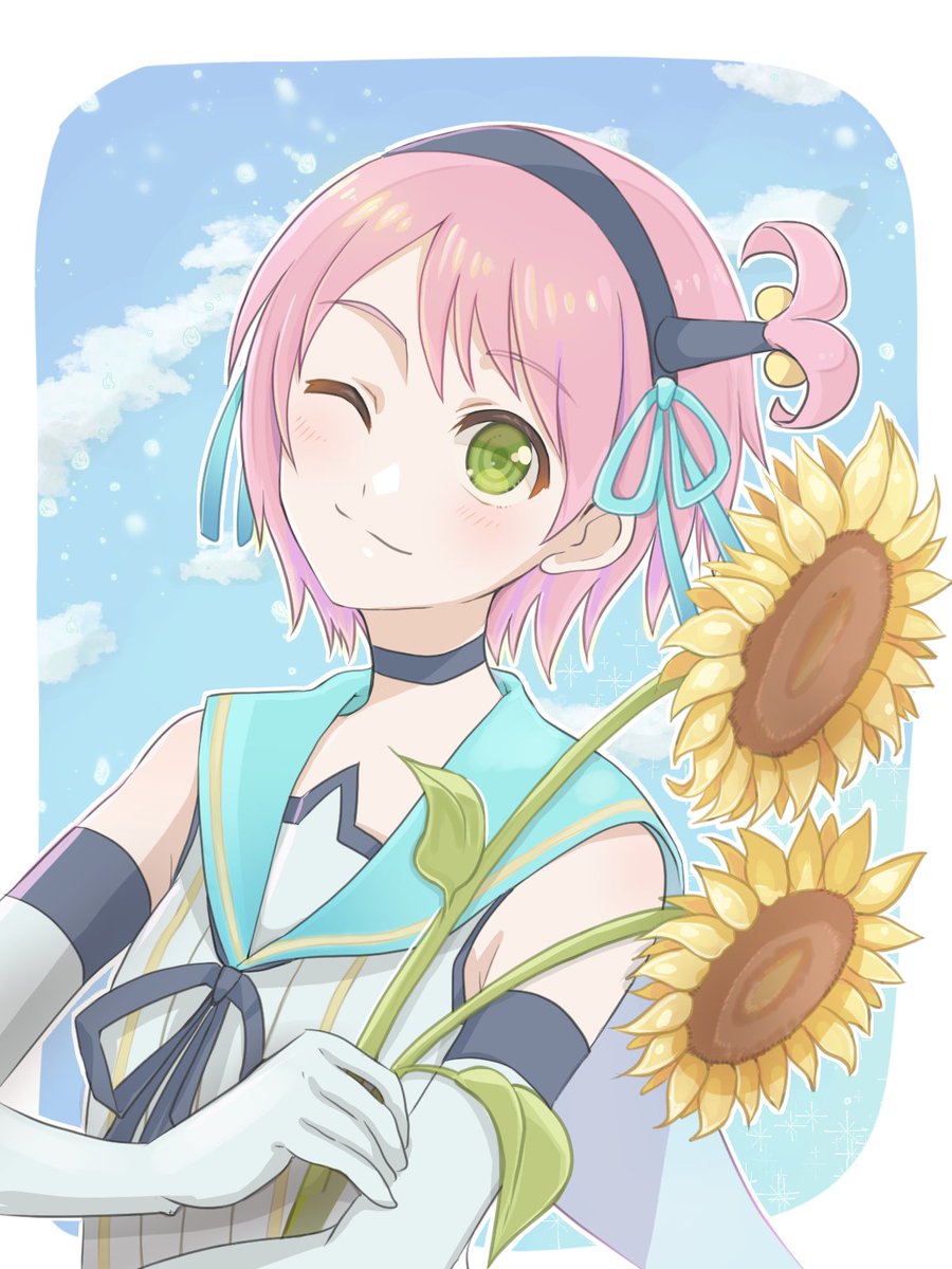 塗り終わり。ひまわりとイアハート