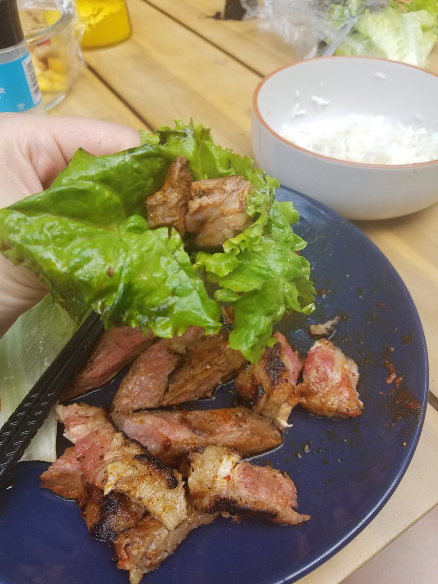 Sometimes mental health means grilling meat Korean-style on a Saturday! 

Just because I have to work this weekend doesn't mean I can't eat well 🤤