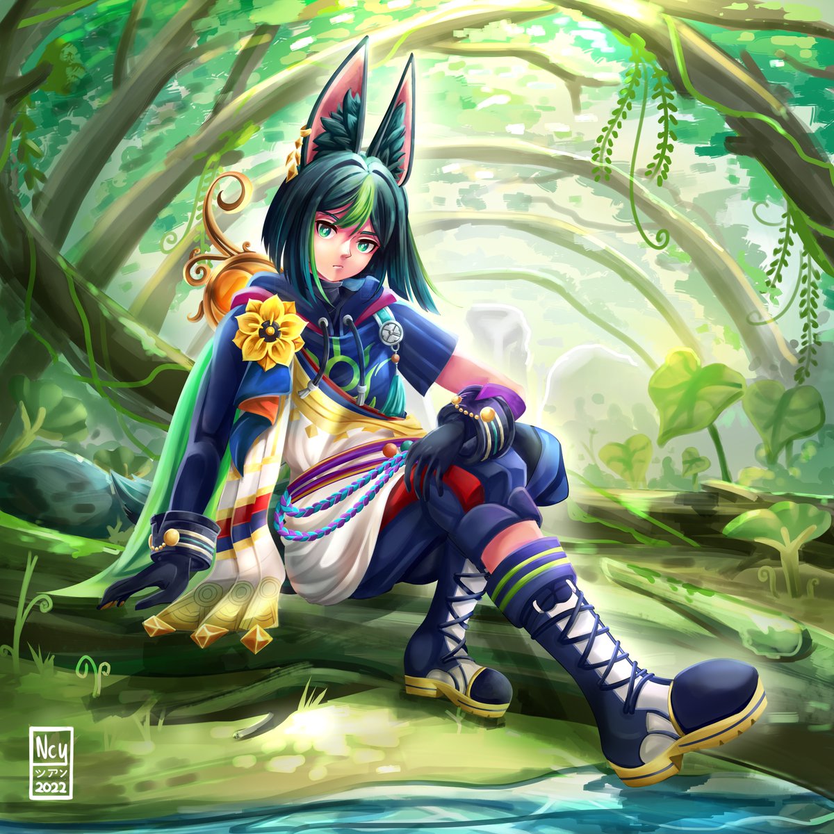 naicyan's tweet photo. Tighnari🌿🌿🌻

#tighnari #genshinimpact #fanart #digitalart #tignarigenshinimpact #art #fanarttighnari https://t.co/9eKMAJch71