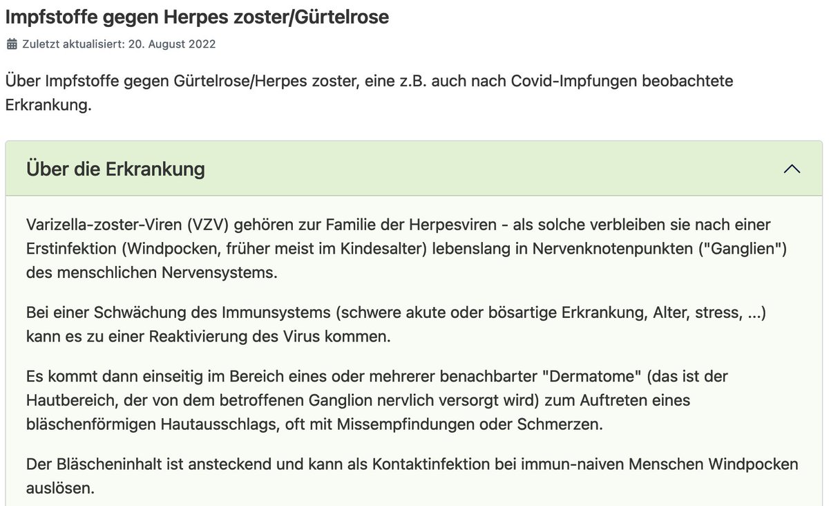 Ist Gürtelrose Meldepflichtig Beim Arbeitgeber Der Rabendoktor on Twitter: "Eine kurze Übersicht über Impfstoffe gegen