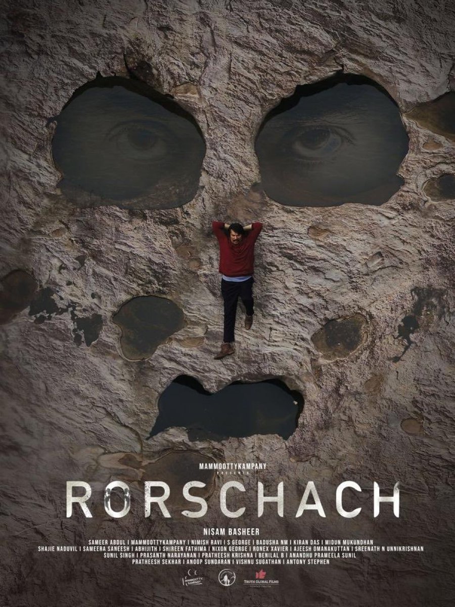 sridevisreedhar's tweet photo. Much awaited #Rorschach Second Look is here.

All set for a grand theatrical release !!

#RorschachSecondLook @mammukka https://t.co/gcr7vfeI82