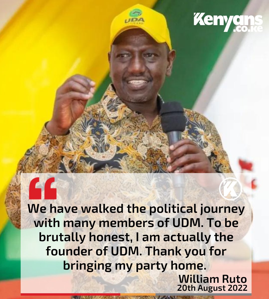 Kenyans's tweet photo. I am actually the founder of UDM - William Ruto https://t.co/pKB2VdvMGM
