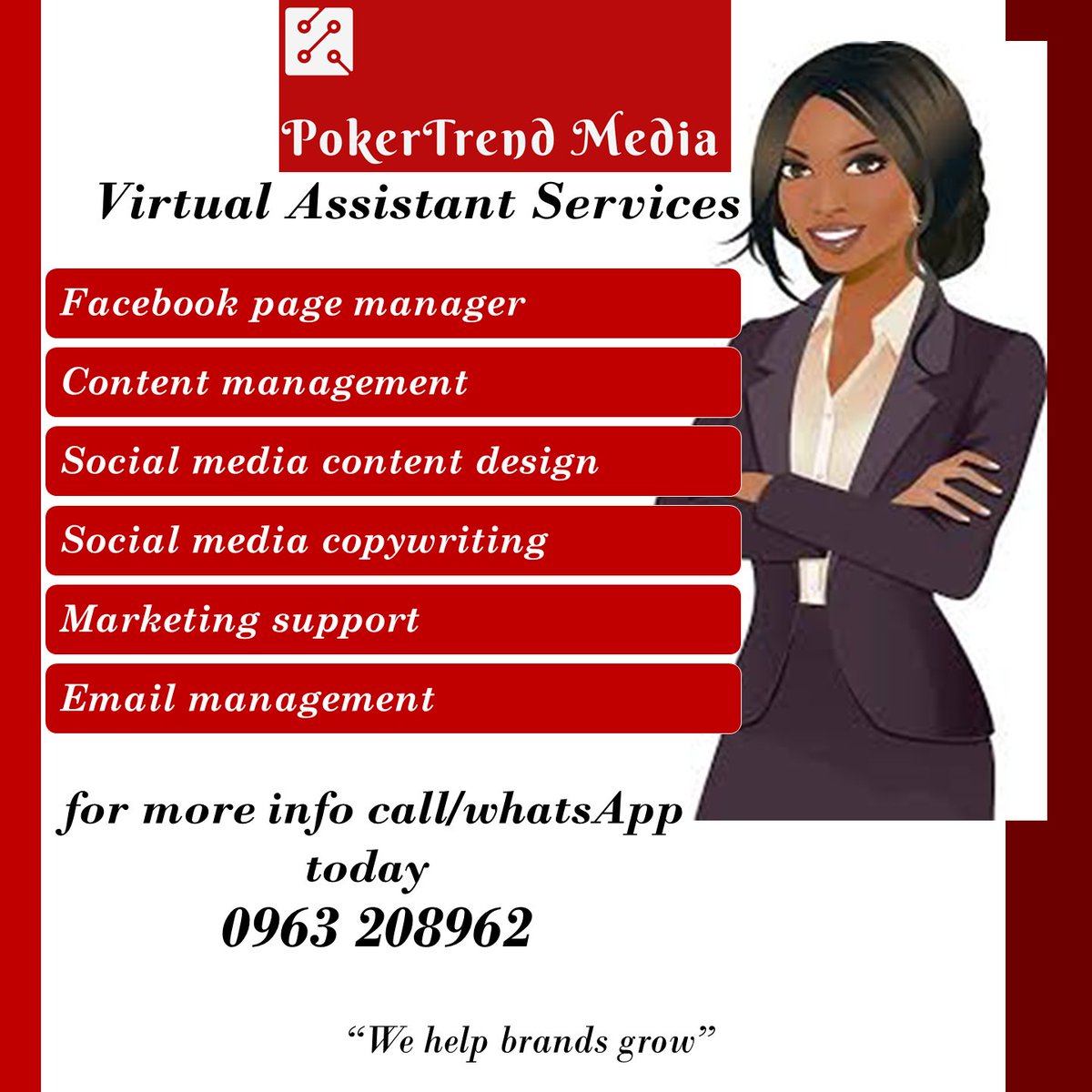 We are glad to let you know that we are now offering virtual assistant services for your business needs. Call today for more information #ZedTwitter #virtualassistant #socialmediamanager