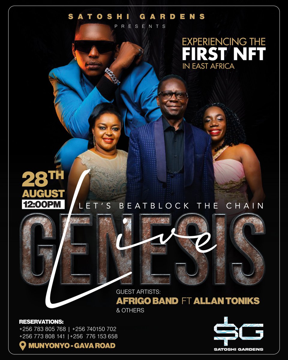 HustlePrince01's tweet photo. We shall be launching and experiencing the first #NFT in East Africa on the 28th of this month at @satoshi_gardens along gava road munyonyo powered by @CeloOrg @PundiXLabs @ntvuganda @Bit2Big 

#Africa4thIndustrialTransformation
#bit2Big https://t.co/KZBO4qiWvb