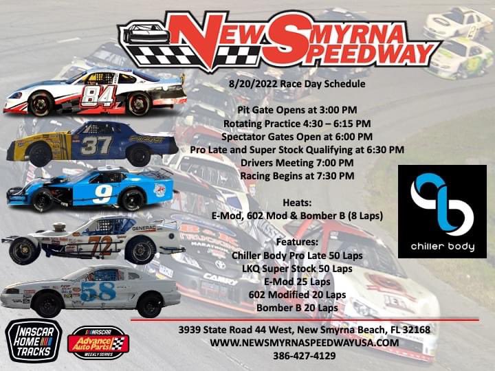 New Smyrna Speedway on Twitter "Its Raceday! Here is a look at tonight’s event schedule! Come