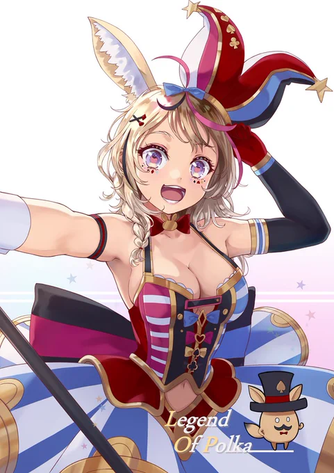 一年前描いた6000いいねをもらった胸が露出してるかわいいポルカ今日公開した胸が露出しないのにタグのタイムラインに表示されないかわいいミオしゃ 
