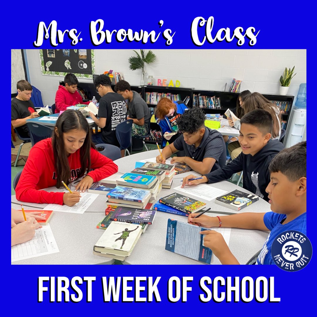 BrownELAR's tweet photo. 8th grade English immersed in their book speed dating experience! @whatsnewatrjh #RobinsonISD https://t.co/t3ZU05Wxf4