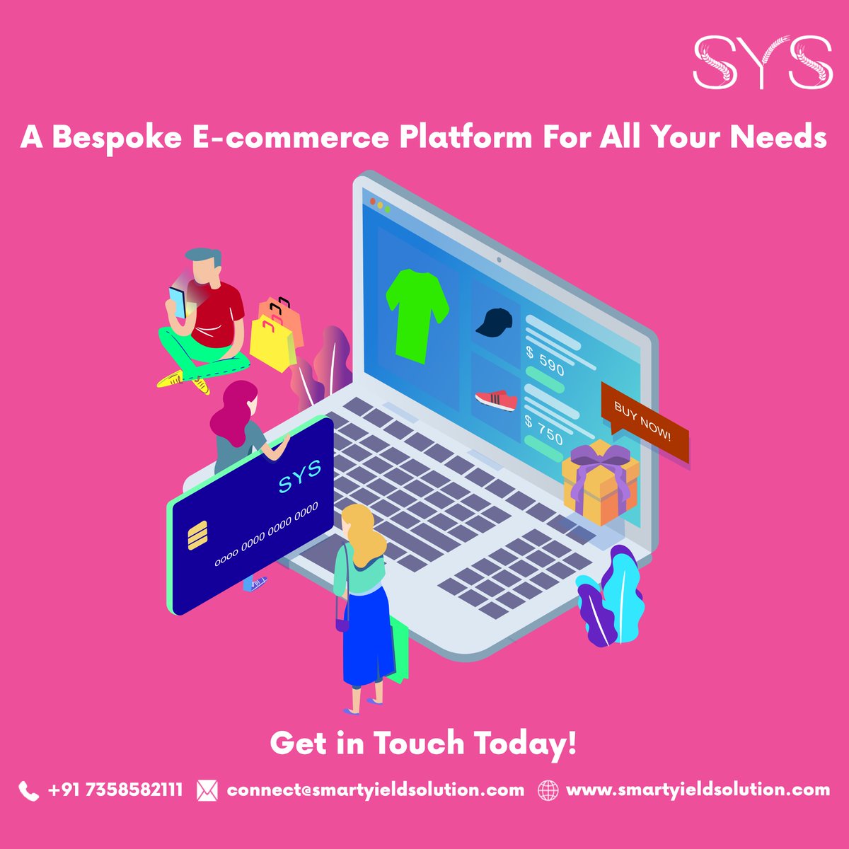 smart_yield's tweet photo. A Bespoke E-commerce Platform For All Your Needs.
Get in Touch Today!
Contact: +91 7358582111
Email: connect@smartyieldsolution.com
Visit: https://t.co/2idlZ9zH9O
#SYS #smartyieldsolution #ecommerce #webdevelopment #webdesign #mobileapp #digitalmarketing #seo #CustomApplication https://t.co/xRCRFiOPhO