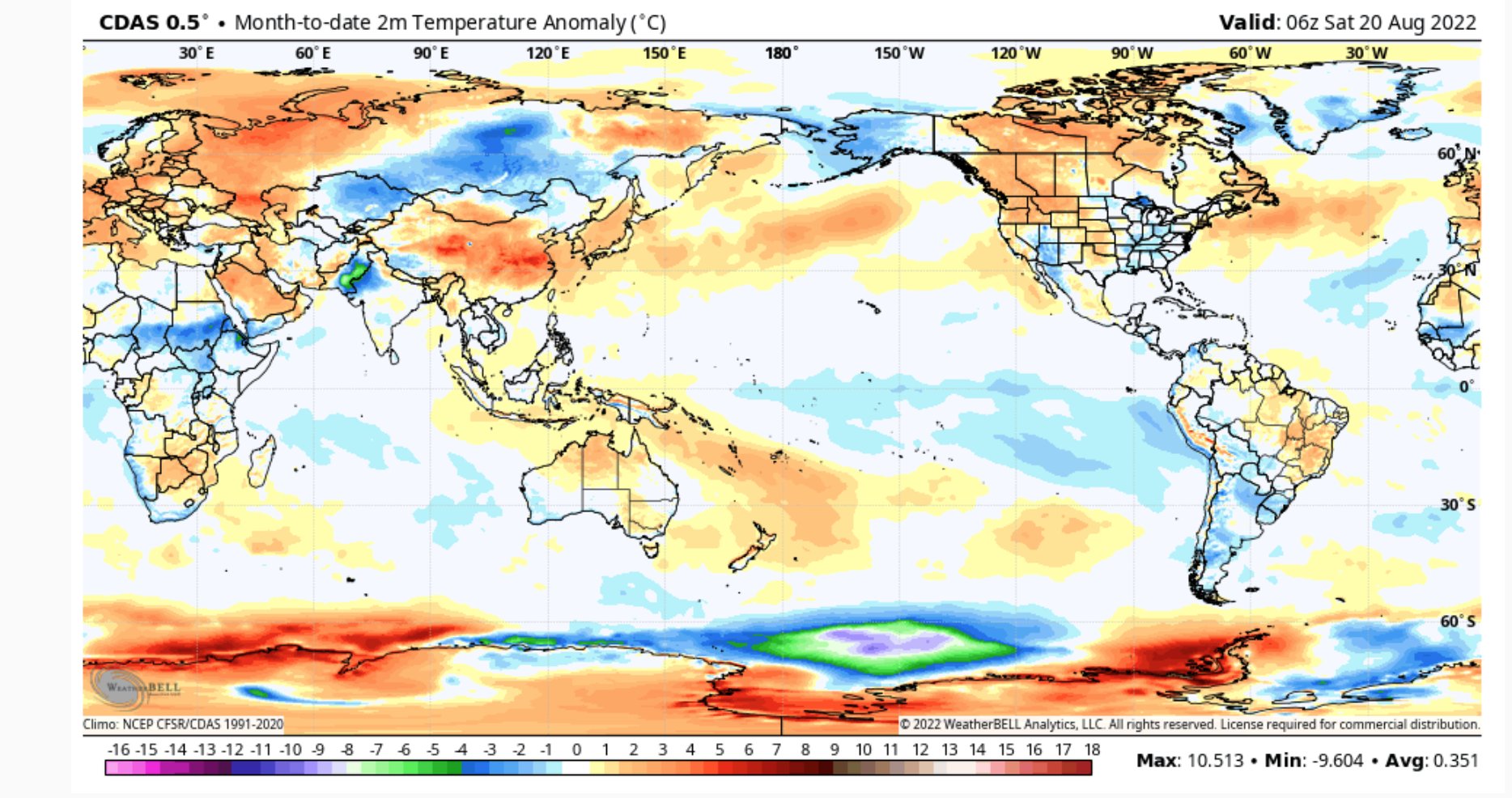Joe Bastardi on Twitter: "August running well above 30 year means