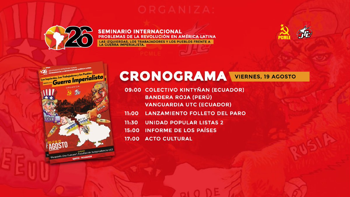PcmleG's tweet photo. Síguenos por Facebook Live en el 3er día del #26SIPRAL Seminario Internacional Problemas de la Revolución en América Latina. 

https://t.co/MdDmYpFMuv https://t.co/DHHJHXAAfG