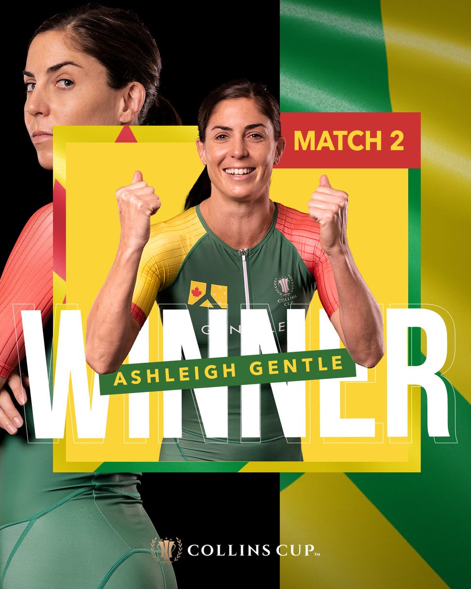 t100triathlon's tweet photo. ASHLEIGH GENTLE WINS MATCH 2 https://t.co/8H9iSFf3Ur