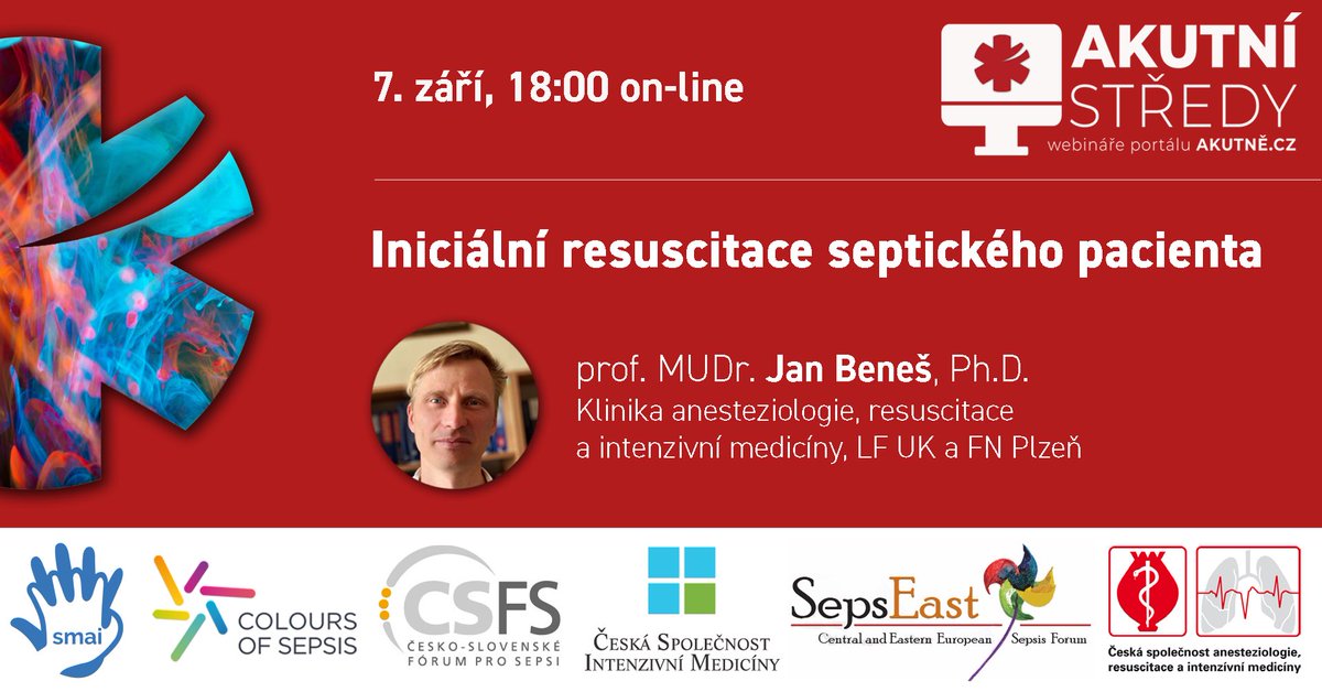 AKUTNE_CZ's tweet photo. Od září opět ve středu buďte ve střehu! 
#akutnecz #akutnistredy #intensivecaremedicine https://t.co/uxX9fR877r