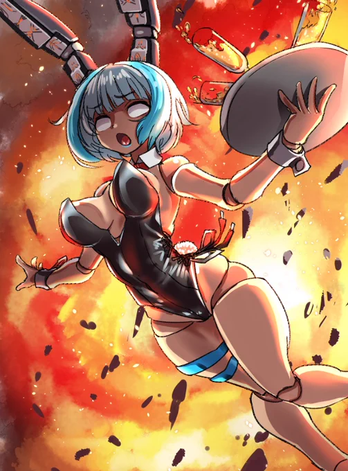 ばーんさんバニー絵。
ついでに爆発したときの白目差分 
