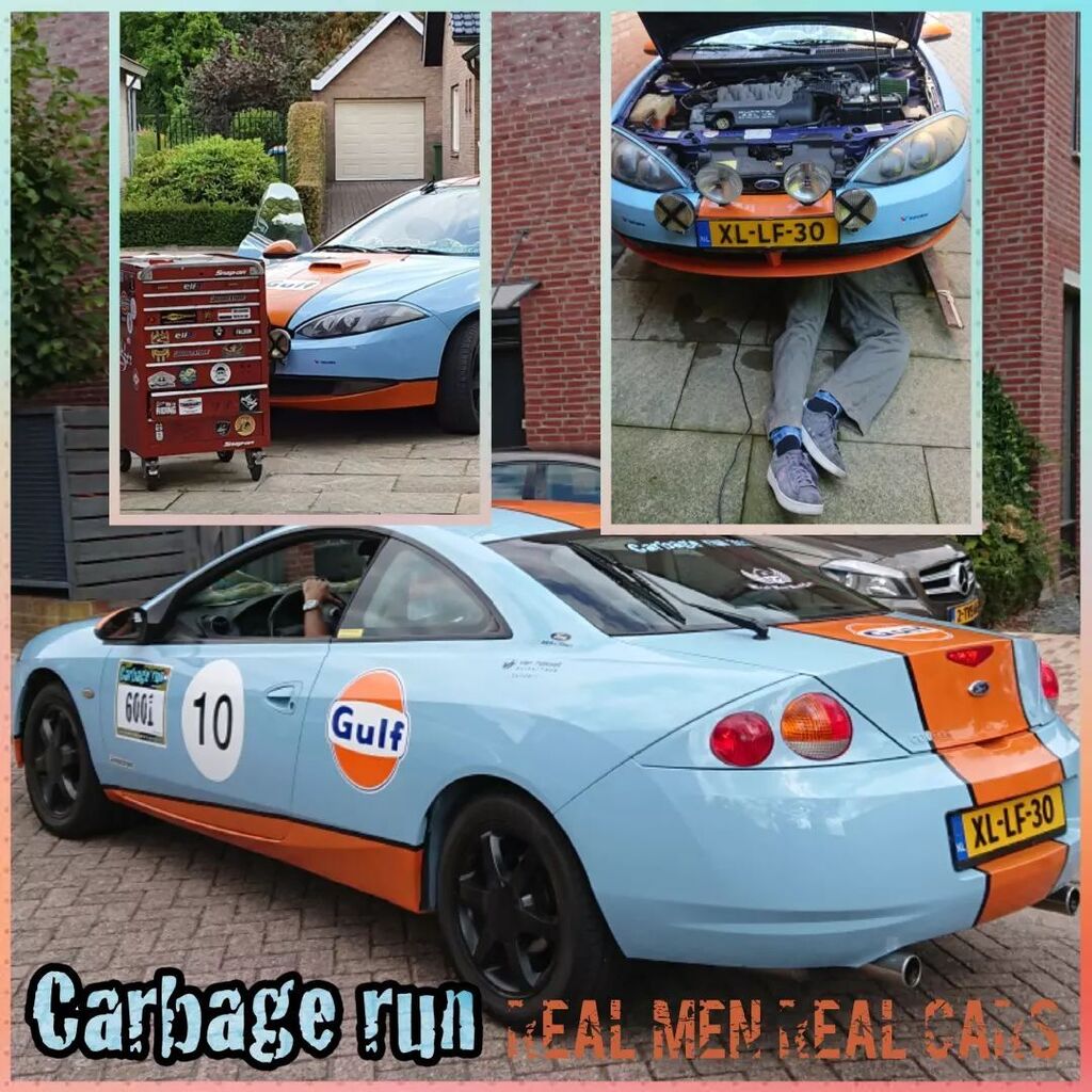 RealMenRealCars's tweet photo. Bijna klaar voor de Carbage Run! #carbagerun
#carbagerun2022 #carbagerunNL #carbagerunsummeredition #ford #fordcougar #fordcougarv6 #fordracing #fordsofinstagram #gulf #gulfracing #rally #streetrally #streetracing #race #run #tourrit #montenegro #blog #r… https://t.co/cXAUHurddb https://t.co/kIzCHoCvpq