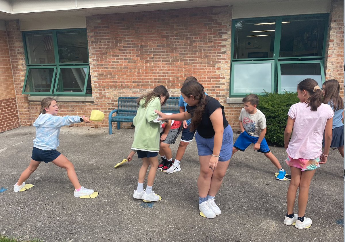MrsBocian's tweet photo. The 5th graders had to work together on Friday to cross the "hot chocolate river".  I loved seeing their leadership, teamwork and communication. Thank you @bttriggs for the activity! https://t.co/YPUc7n1Xk7