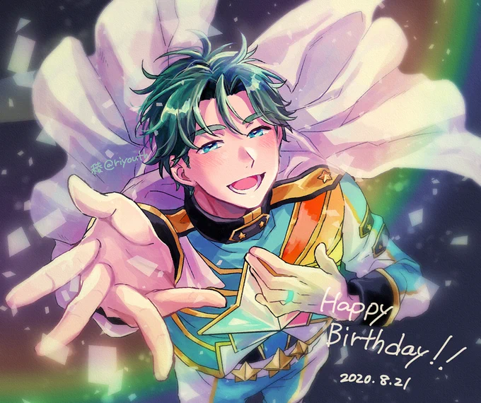 鷹梁ミナトくん、お誕生日おめでとうございます!これからも自分の信じる道を進んで行けますように。(過去絵ですみません)#鷹梁ミナト生誕祭2022 