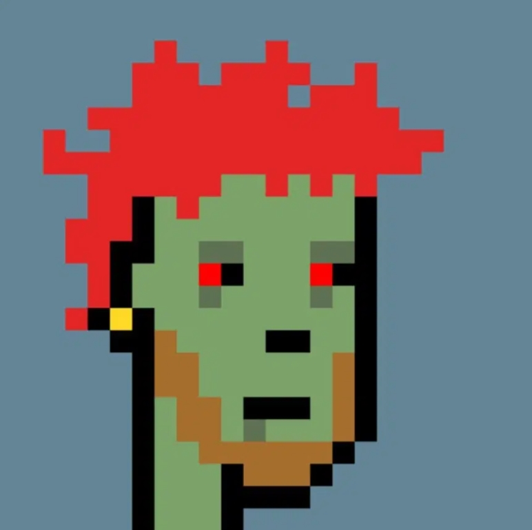 SiriusNFT1's tweet photo. #CryptoPunk #7252 is one of the 414 #NFTs featuring Crazy Hair.  The 8th most expensive #Zombie #CryptoPunks #NFT on the list sold for 1,600 #ETH ($5.33M) back in August 2021
#nftart #NFTCollection #nftcollectors https://t.co/nlyGff4Fce
