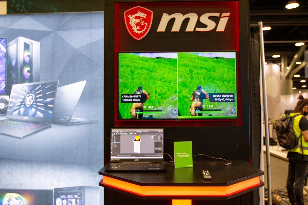 msiUSA's tweet photo. Did you catch us over at #SIGGRAPH2022 last week?
We not only showed off our new #CreatorPro X17, a professional workstation powered by @NVIDIA RTX A5500 and @Intel's HX processors, but also a wide variety of our professional solutions, from laptops to desktops & monitors. https://t.co/q0Hll5oN73
