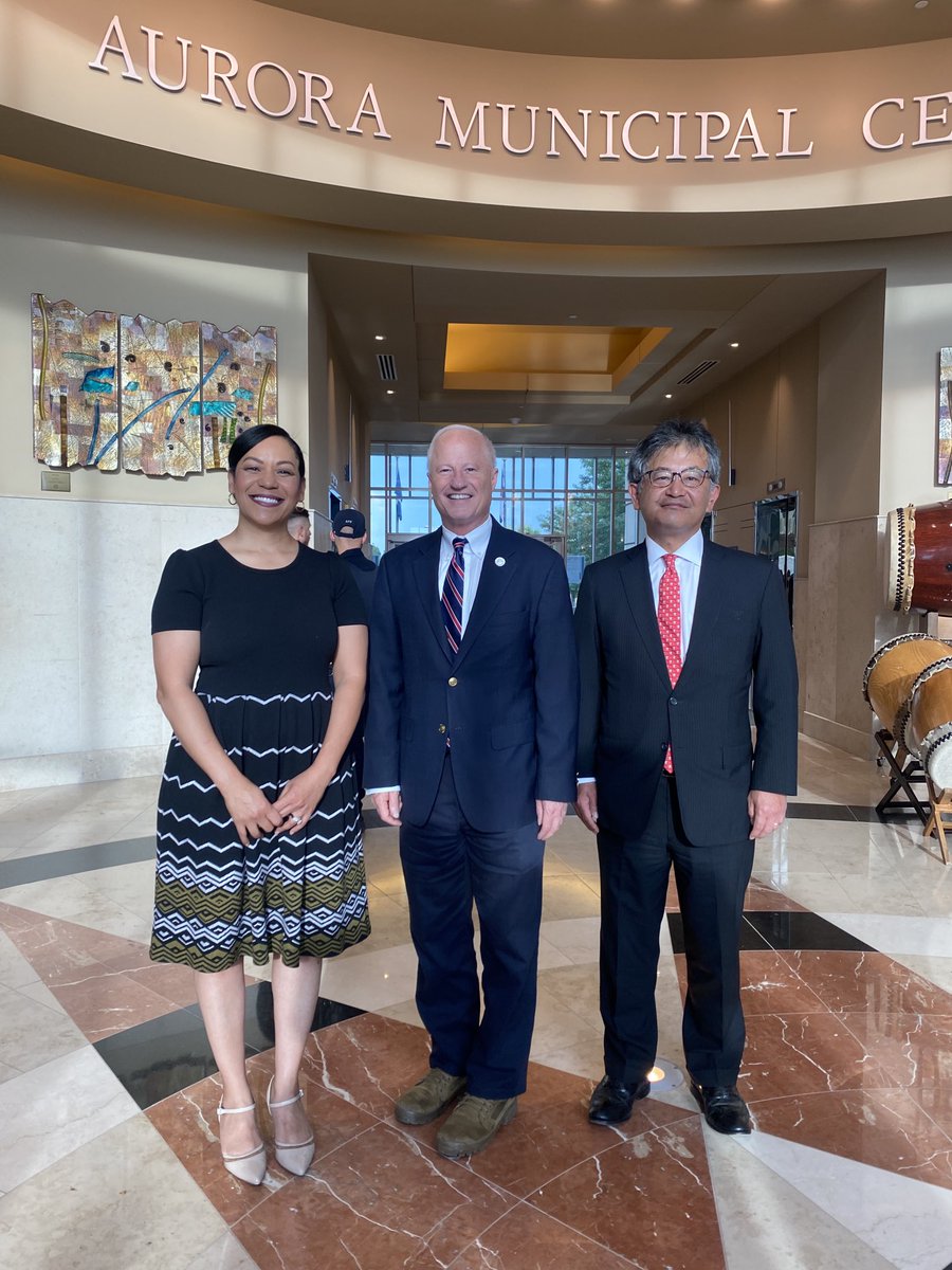 EACC_EAN's tweet photo. TY CG of Japan &Mayor Mike #Coffman for hosting a lovely reception for the Aurora Global Fest! Today will be the 1st in-person celebration since COVID! Come by the #Aurora Municipal Building from 11-6pm Enjoy food, shopping & entertainment from cultures around the world #Ethiopia https://t.co/WFUULNJa4u