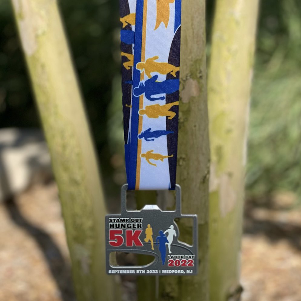 Hunger5K's tweet image. Attention 5K runners and walkers-The official #StampOutHunger5K finisher medals are here &amp;amp; we're giving you an exclusive sneak peek! Who will earn them on Labor Day?  Also doubles as a bottle opener!  Reserve yours today. Sign up to help us #endhungerinSJ bit.ly/3o8d9IN