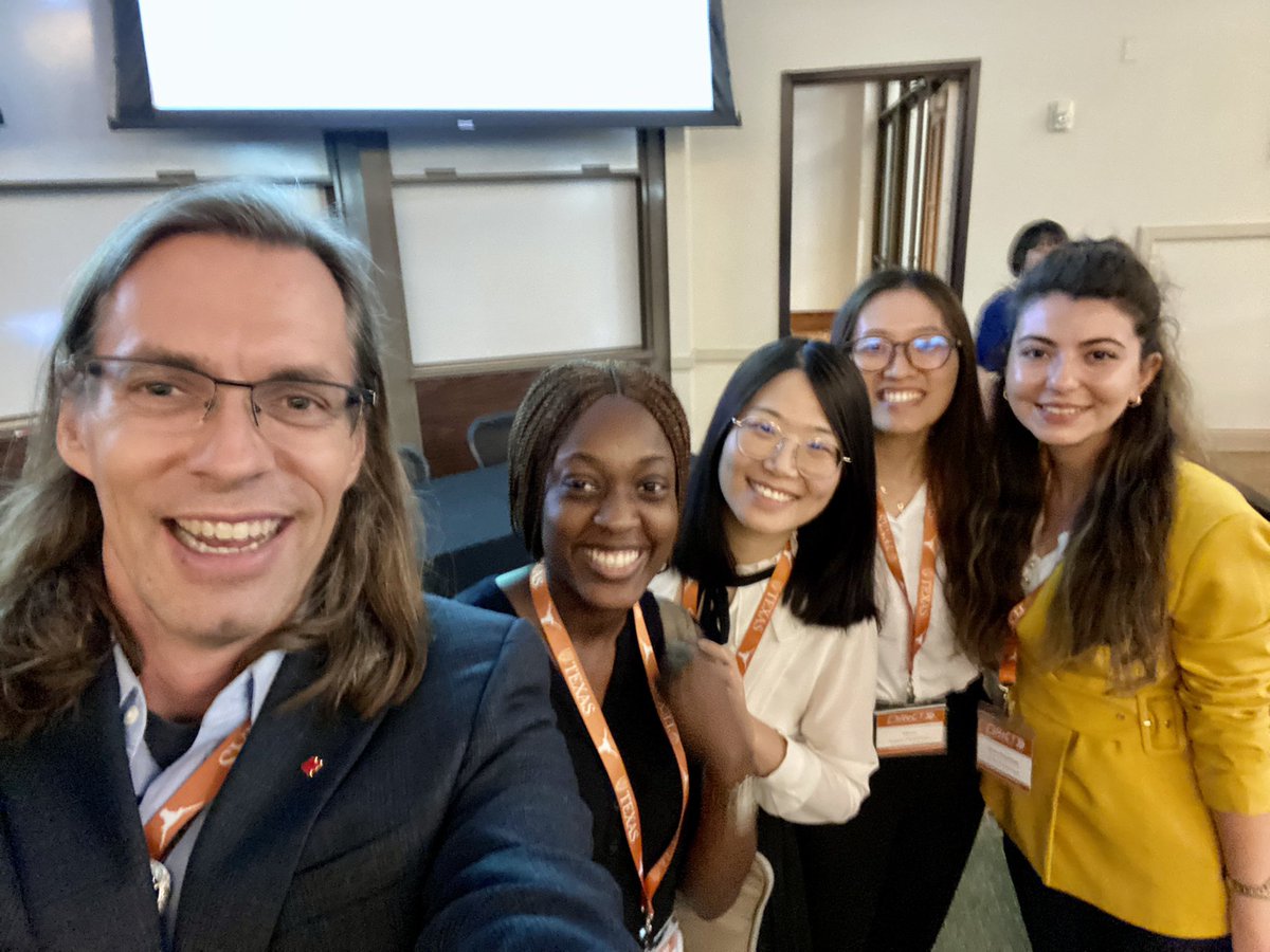 GeostatsGuy's tweet photo. Here’s 4 of my graduate students at our consortium meeting yesterday, Midé, Wendi, Lei and Elnara (left to right). All 4 #PhD students gave amazing presentations of their recent awesome #engineering, #geoscience &amp; #DataScience research. I’m so proud and full of gratitude today! https://t.co/mBR3f33joV